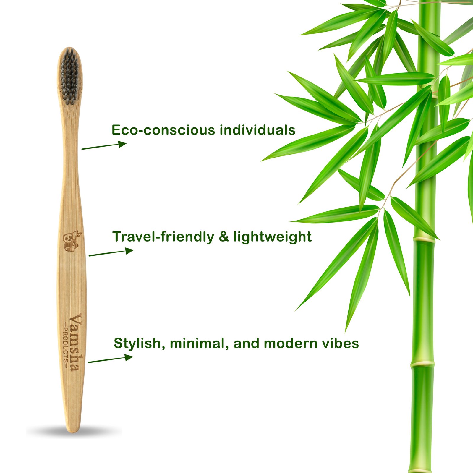 Charcoal C-Curve Toothbrush (pack of 2) - Image 4